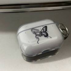 Transparent Headphone Accessories Shein Snake And Butterfly Pattern Transparent Protective Case