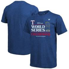 Majestic Men's MLB Fanatics Texas Rangers 2023 World Series Locker Room Tri-Blend T-Shirt, Royal