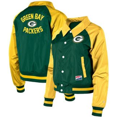 Jackets & Sweaters New Era Women's New Era Green Green Bay Packers Coaches Raglan Full-Snap Jacket Green