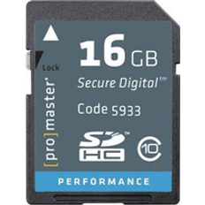 ProMaster Performance 16GB SD/HC Class 10-163x Memory Card