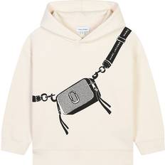 Kinderbekleidung Marc Jacobs Girls Ivory Cotton Snapshot Bag Hoodie