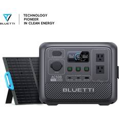 Bluetti ac50b 700w 448wh 120w solar panel portable power station for outdoor Black About 14.8 Pounds