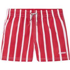 Boys - Red Swimwear Pepe Jeans Gestreifte Badeshorts Kind Rouge
