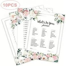 Shein pcs Wedding QA Game Card Wedding QA Bachelorette Party Game Card Wedding Invitation Creative Small Gift Holiday Accessory Wedding Party Supplies Weddi