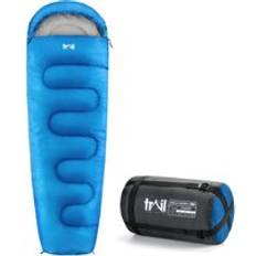 Adult Sleeping Bags Trail Outdoor Leisure Mummy Sleeping Bag 3 Season Waterproof Adult Single Outdoor Camping Trail Blue