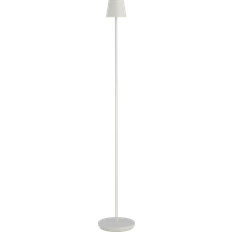 Battery-Powered Floor Lamps Visual Comfort Modern Nevis Matte White Floor Lamp 49"