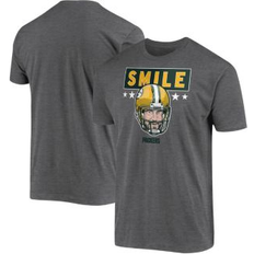 T-shirts Fanatics Men's Aaron Rodgers Gray Green Bay Packers Smile T-shirt Gray