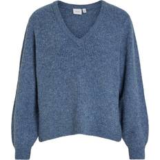 Vila Damen Oberteile Vila V-ausschnitt Strickpullover