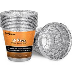 Shinestar 15-Pack Grease Bucket Liners for Traeger Pro 575/780 Ironwood 650/885 20/22/34 Series