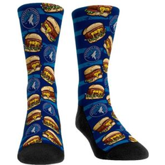 Blue Socks Youth Boys and Girls Rock 'Em Socks Minnesota Timberwolves Juicy Lucy Burger Crew Socks Blue OSFM