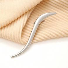 Silver Hair Clips Shein pc Silver Alligator Hair Clip Fashionable SShaped Metal Clip Everyday Hairstyles