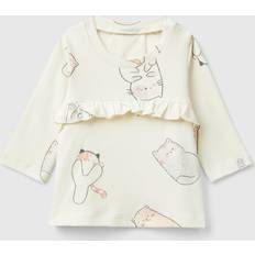 United Colors of Benetton Kitten T-shirt In Pure 12-18, Creamy Kids