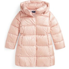 Polo Ralph Lauren Jackets Children's Clothing Polo Ralph Lauren Big Girls Metallic Down Hooded Long Jacket Hint Of Pink Metallic L 12/14