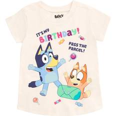 Tops Bluey Bingo Birthday Big Girls T-Shirt White 10-12