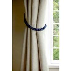 Blue Curtain Accessories Knightsbridge Navy Blue Rope Tiebacks