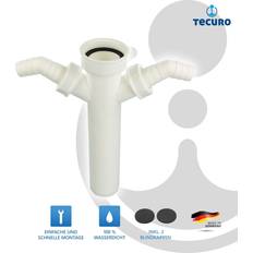 Ablassventile Tecuro Tauchrohr Ø 40 mm mit 2 x Geräteanschluss für Spülensiphon