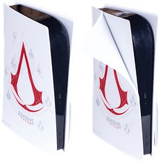 Adesivi per Console Trade Invaders Freaks and Geeks Assassin's Creed PS5 Disque Blanche Modèle Emblème