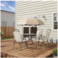 Simplie Fun Umbrella Patio Dining Set