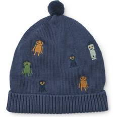 Liewood Huer Liewood Aster Beanie, Robots/Indigo Blue, 3-4 år
