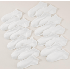 Shein Underkläder Shein Pairs White Flat Low-Cut Women's Socks, Comfortable, Breathable, Sweat-Absorbent And Antibacterial For Daily Wear