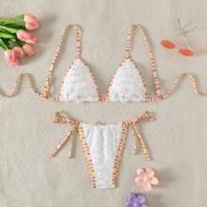 Dam - Vita Bikiniset Shein Women Striped Bikini Set With Flounce Trim For Beach Vacation,Summer Beach