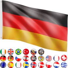 Bandiere FlagMaster Bandiera 30 Bandiere Diverse Tra Cui Scegliere Dimensioni 120 cm x 80 cm Germania