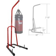 Red Punching Bags Ringside Prime Free-Standing Station Steel Boxing MMA Heavy Bag Stand Red