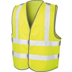 S Work Vests Result L/XL, Fluorescent Yellow Mens Core Safety Hi Viz