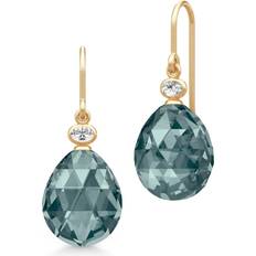Blå Örhängen Julie Sandlau Ofelia Midnight Blue förgyllt silver Örhängen Med Kristall Och Zirconia