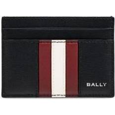 Card Cases Bally Mythos Leather Card Case - BLACK REDBONE