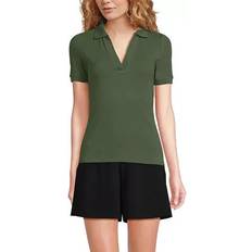 Lands' End Polo Shirts Lands' End Women's V-Neck Short Sleeve Polo