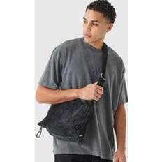 Mens Black Cord Sling Bag