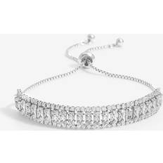 Silver Plated Bracelets Jon Richard Silver Plated And Crystal Baguette Toggle Bracelet