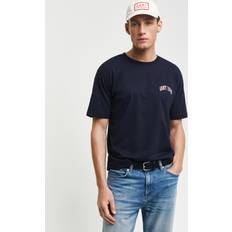 Gant Unisex T-shirts Gant Gant Pocket Graphic T-Shirt - Navy