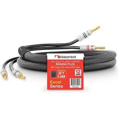 Nakamichi excel series banana plug with 12awg rated - Black