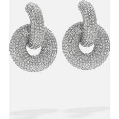 Baublebar Circle Hoop Drop Earrings in Metallic Silver