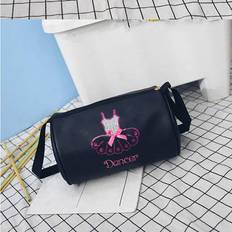 Dechoicelife a-B black Pink Embroidered Gym Bags Ballet Dance Bag Women Girls Ballet Sports Dance Backpacks Rucksack Cavans Ballet Bag For Child Girls