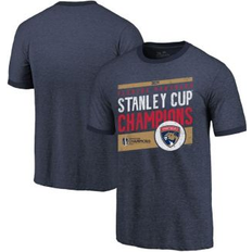 Majestic Men's Navy Florida Panthers 2024 Stanley Cup Champions Tri-Blend Ringer T-Shirt Navy