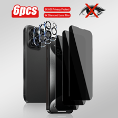 Spy camera Shein 6pcs/Set Anti-Spy Tempered Glass Protector 3pcs 3d Camera Lens Protective Film 3pcs Compatible With Apple Iphone X/Xr/11/12/13/14/15 Series