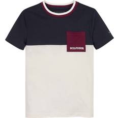 Tommy Hilfiger Colour-Blocked Pocket Logo T-Shirt ANCIENT WHITE