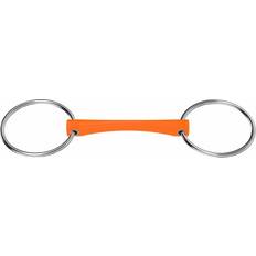 Arancione Bit Morso per cavalli ad anello grande con canna dritta Winderen Super Flexi Orange