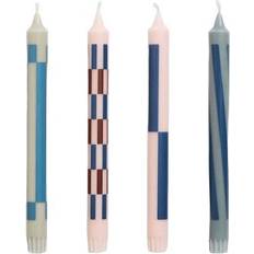 Bleu Bougies Parfumées Hay Pattern Mix Lot De 4 - Light Pink/Blue Bougie Parfumée