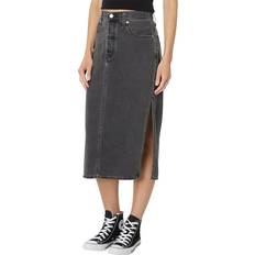 Levi's Women Skirts Levi's Women's Side Slit Midi Skirt Washed Black