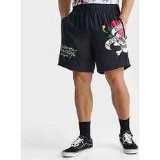 Men - Rayon Shorts Men's Ed Hardy Love Kills Slowly Graphic Print Shorts Black