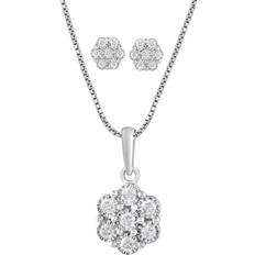 Diamond Jewelry Sets 0.50 CT. T. W. Diamond Set in 14K White Gold