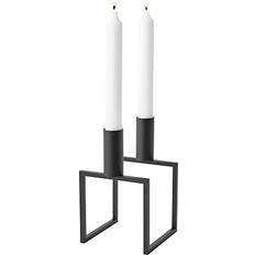 Cube black Fyrfadsstage 16cm