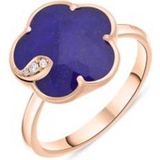 Lapis Rings Pasquale Bruni Petit Joli 18ct Rose Gold Diamond Lapis Lazuli Rock Crystal Doublet Ring