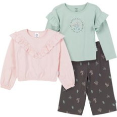 Gerber Baby Girls Tops and Pant, 3-piece Set Kindness blooms 4T