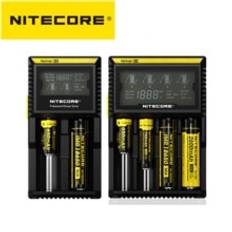 NiteCore opprinnelig nitecore d2 batterilader lcd smart frakt til 18650 14500 16340 26650 a aa aaa batterier 12v lader h15