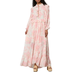 Stella Nova Maxi Chiffon Printed Dress - Soft Pink